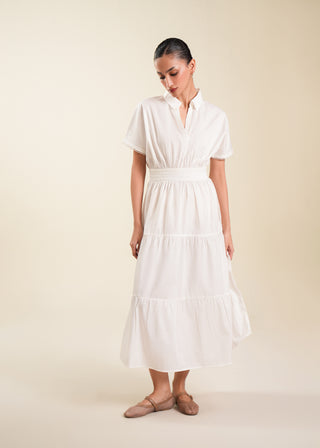 White Tiered Dress