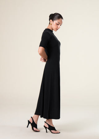 Turtle neck Ribbed Dress