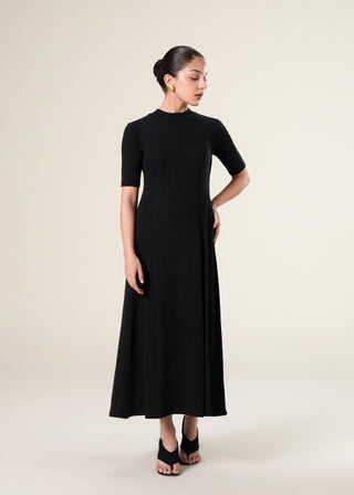 Turtle neck Ribbed Dress