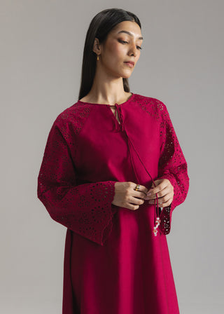 Schiffli Flared Dress- WS26-15