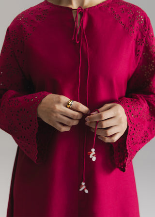 Schiffli Flared Dress- WS26-15