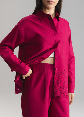 Schiffli Wide Leg Pant- WS26-24