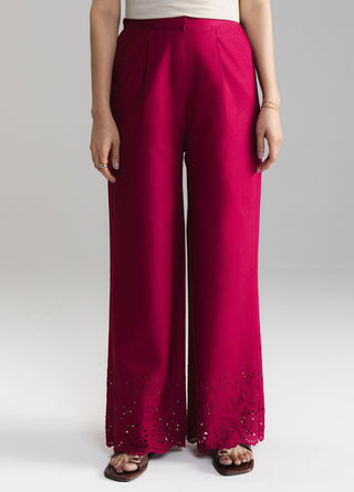 Schiffli Wide Leg Pant- WS26-24