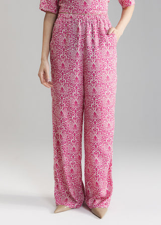 Printed Wide Leg Trouser- WS26-26