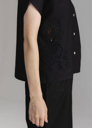Schiffli Button Down Shirt- WS26-90