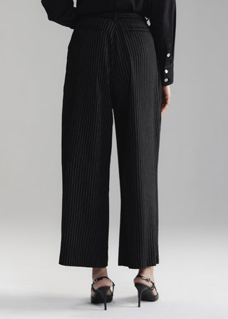 Striped Linen Pants with Belt- WS26-11