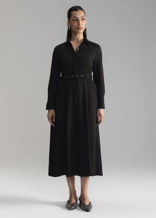 Striped Button Down Dress- WS26-01