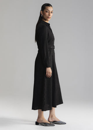 Striped Button Down Dress- WS26-01