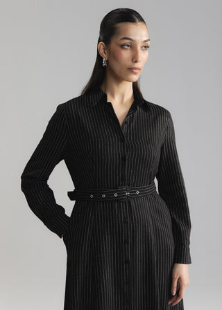 Striped Button Down Dress- WS26-01