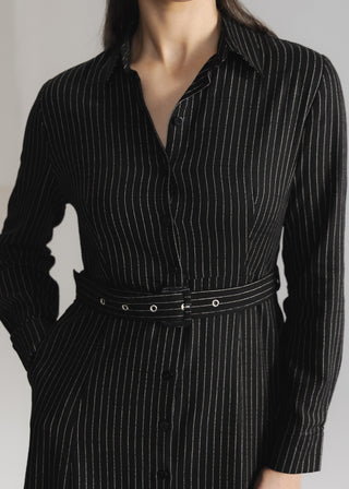 Striped Button Down Dress- WS26-01