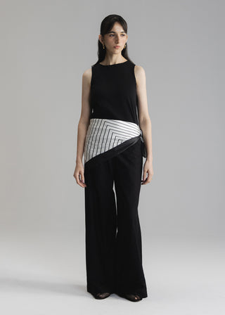 Schiffli Wide Leg Trouser- WS26-96