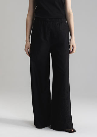 Schiffli Wide Leg Trouser- WS26-96