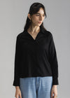 Button Down Shirt with Gathers at Waist- WS26-83