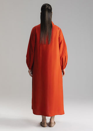 Schiffli Button Down Long Dress- WS26-41