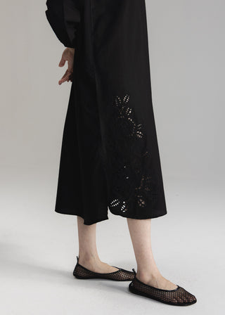 Schiffli Button Down Long Dress= WS26-42