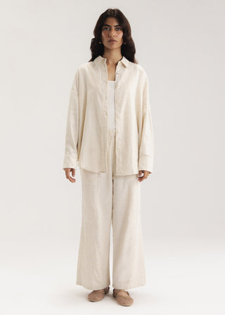 Linen Blend Button Down Shirt- WS26-08