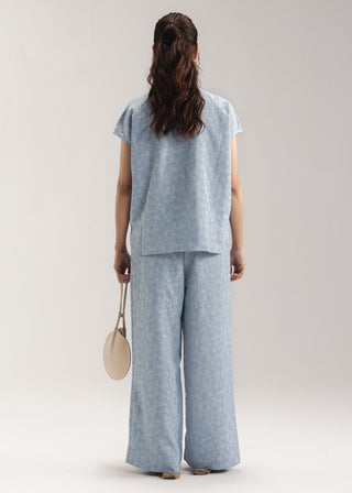 Jacquard Wide Leg Trouser- WS26-93