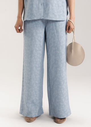 Jacquard Wide Leg Trouser- WS26-93