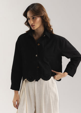 Schiffli Denim Jacket- WS26-21