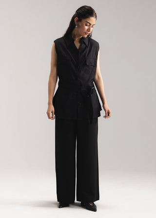 Button Down Sleeveless Shirt- WS26-45