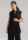 Button Down Sleeveless Shirt- WS26-45