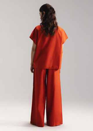 Schiffli Wide Leg Trouser- WS26-95