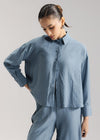 Crinkle Button Down Shirt- WS26-56
