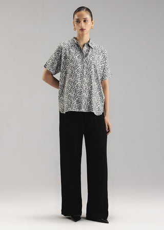 Printed  Button-Up Shirt- WS26-43