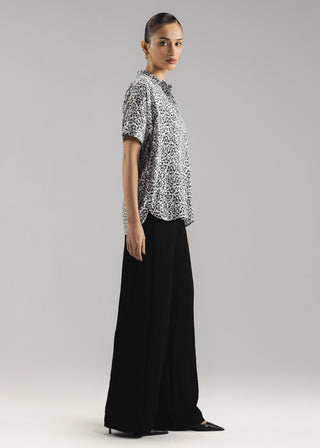 Printed  Button-Up Shirt- WS26-43