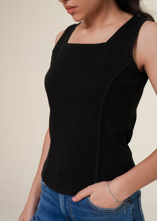 Corset-Style Tank Top