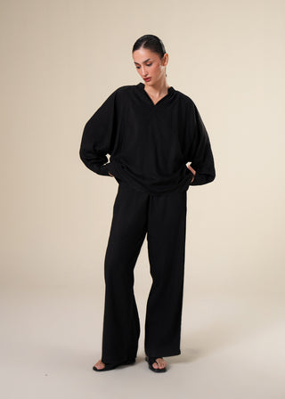 Gathered V-neck Shirt