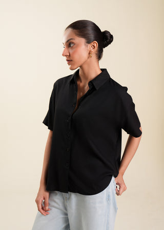 Loose Fit Button Up Shirt