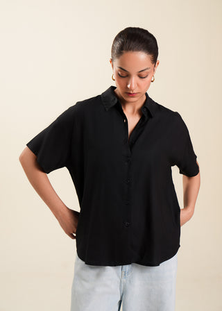 Loose Fit Button Up Shirt