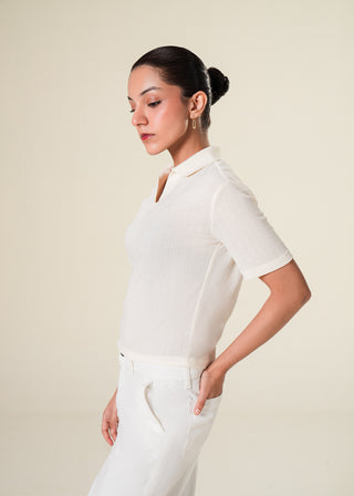 Knit Textured Polo Shirt