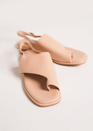 Wide strap toe ring sandal