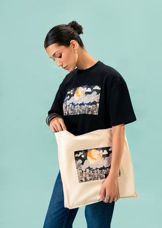 Tote Bag – Moon Over Metropolis by Minhas Alee – WS25-240 for Women – Art Board 01 Collection | KOA | Shop Online