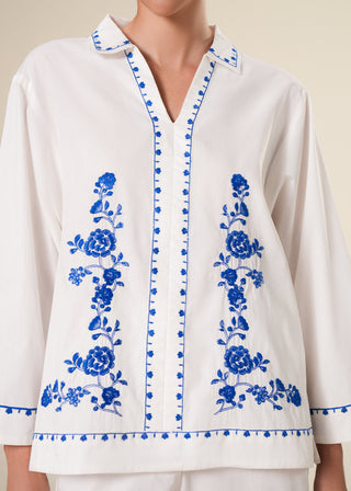 Embroidered White Shirt