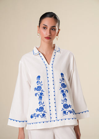 Embroidered White Shirt