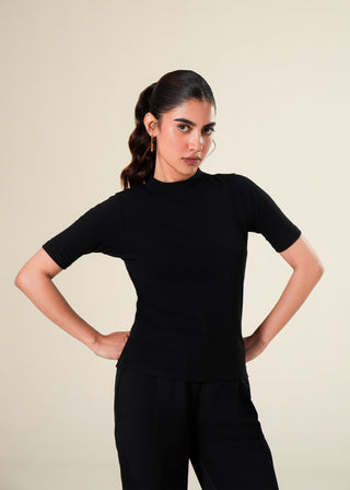 Turtle neck Ribbed Shirt