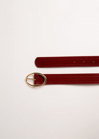 Round metal buckle belt strap