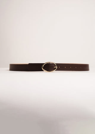 Round metal buckle belt strap