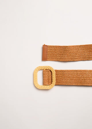 Woven buckle belt strap