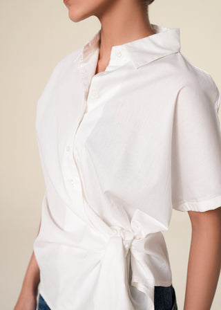 Loose Tie-Front Shirt