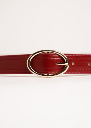 Round metal buckle belt strap