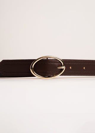 Round metal buckle belt strap