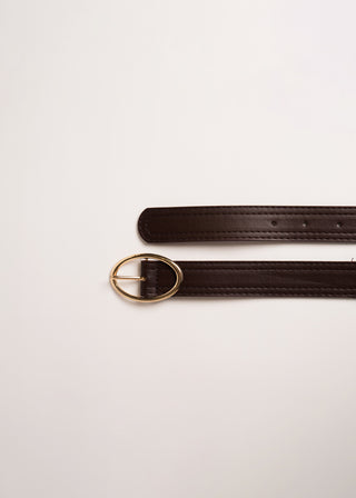 Round metal buckle belt strap