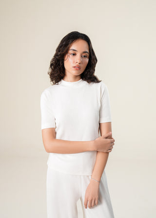 Turtle Neck Ribbed Shirt