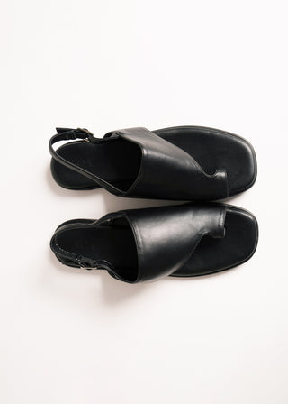 Wide strap toe ring sandal