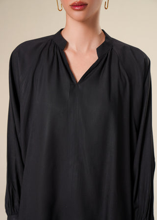 Gathered V-neck Shirt
