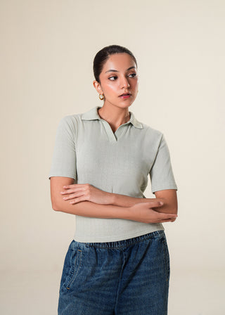 Knit textured Polo Shirt